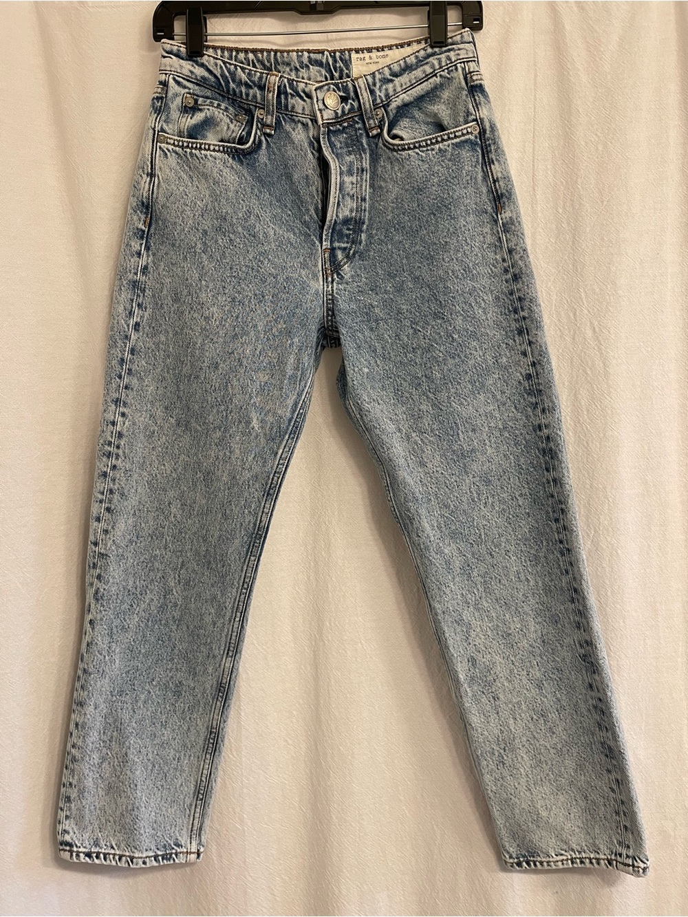 Rag & Bone “Maya High-Rise Ankle Slim” light blue jeans, size 27